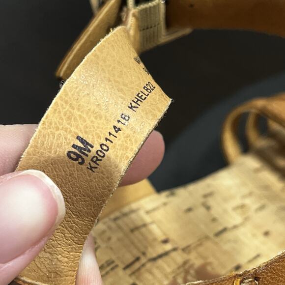 Korks Women's Size 9M Brown Woven Marley Platform Wedge Heel Adjustable Sandals - Picture 8 of 8